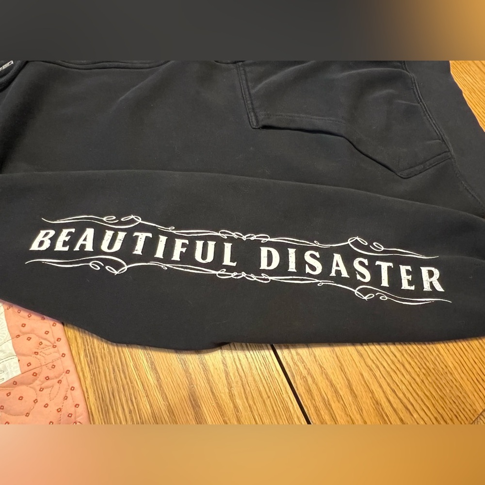 Beautiful Disaster Statement Hoodie What Doesn’t Kill You XL OBSOLETE & RARE‼️ - Picture 7 of 15
